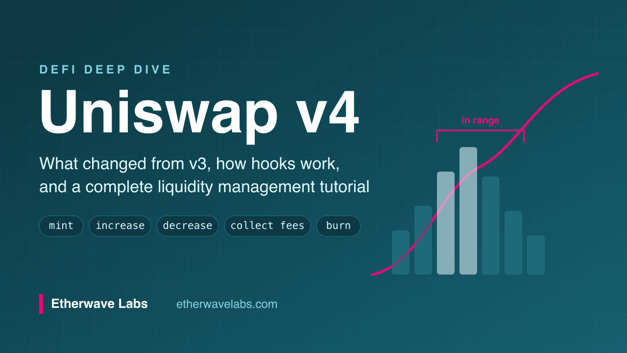 Image de couverture de Uniswap v4 expliqué : ce qui change par rapport à v3, comment fonctionnent les hooks, et un tutoriel complet de gestion de liquidité